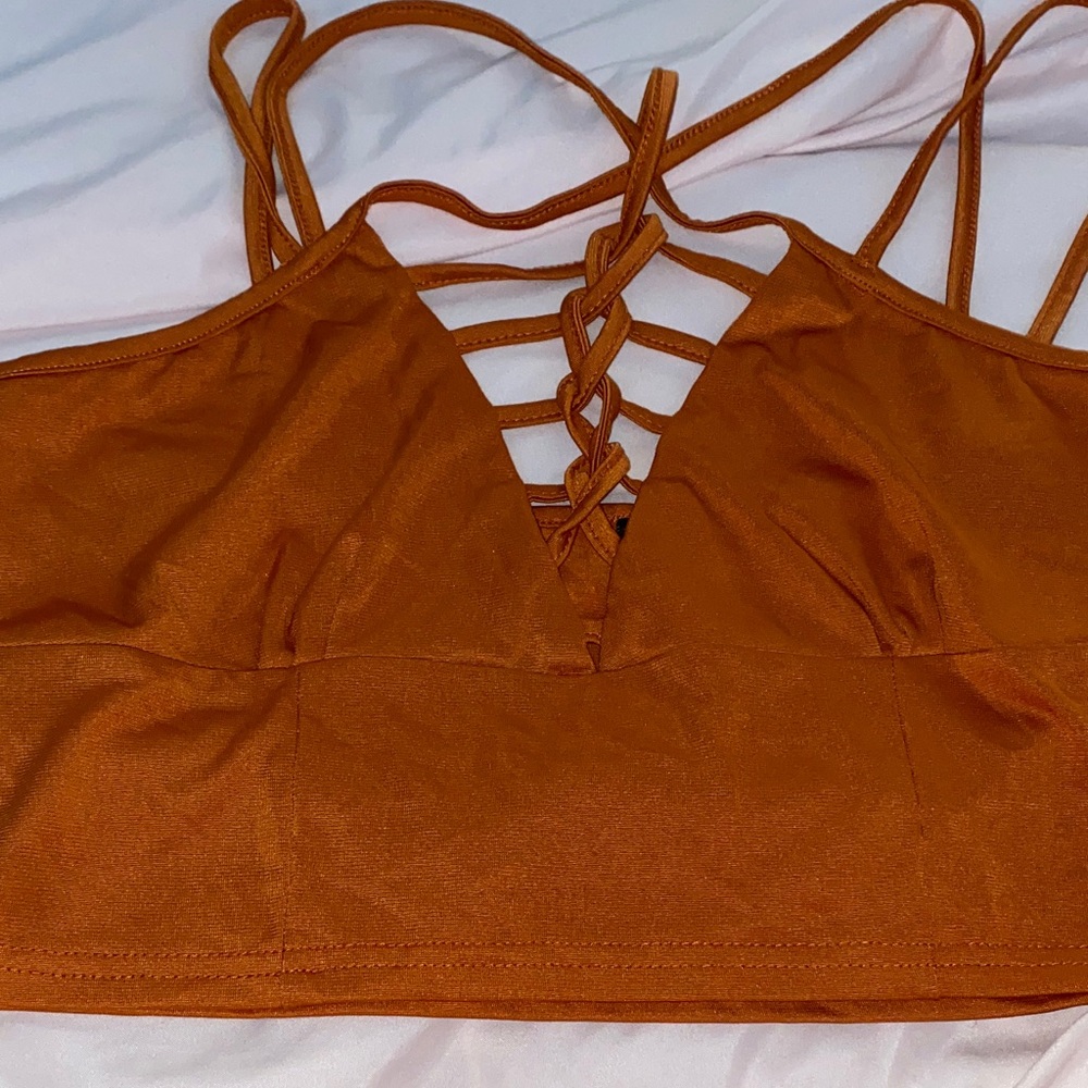 SHEIN Strappy Rust Camisole